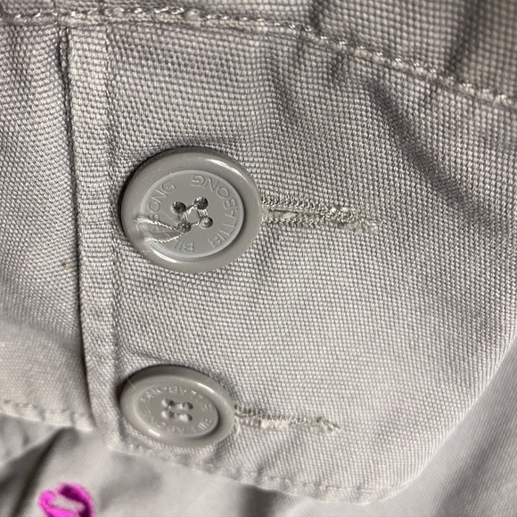 Billabong Double Breasted Gray Utility Jacket Padded Size S - Picture 5 of 10